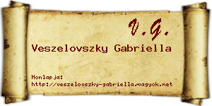 Veszelovszky Gabriella névjegykártya