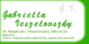 gabriella veszelovszky business card